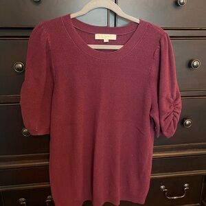 LOFT Maroon Knit Sweater